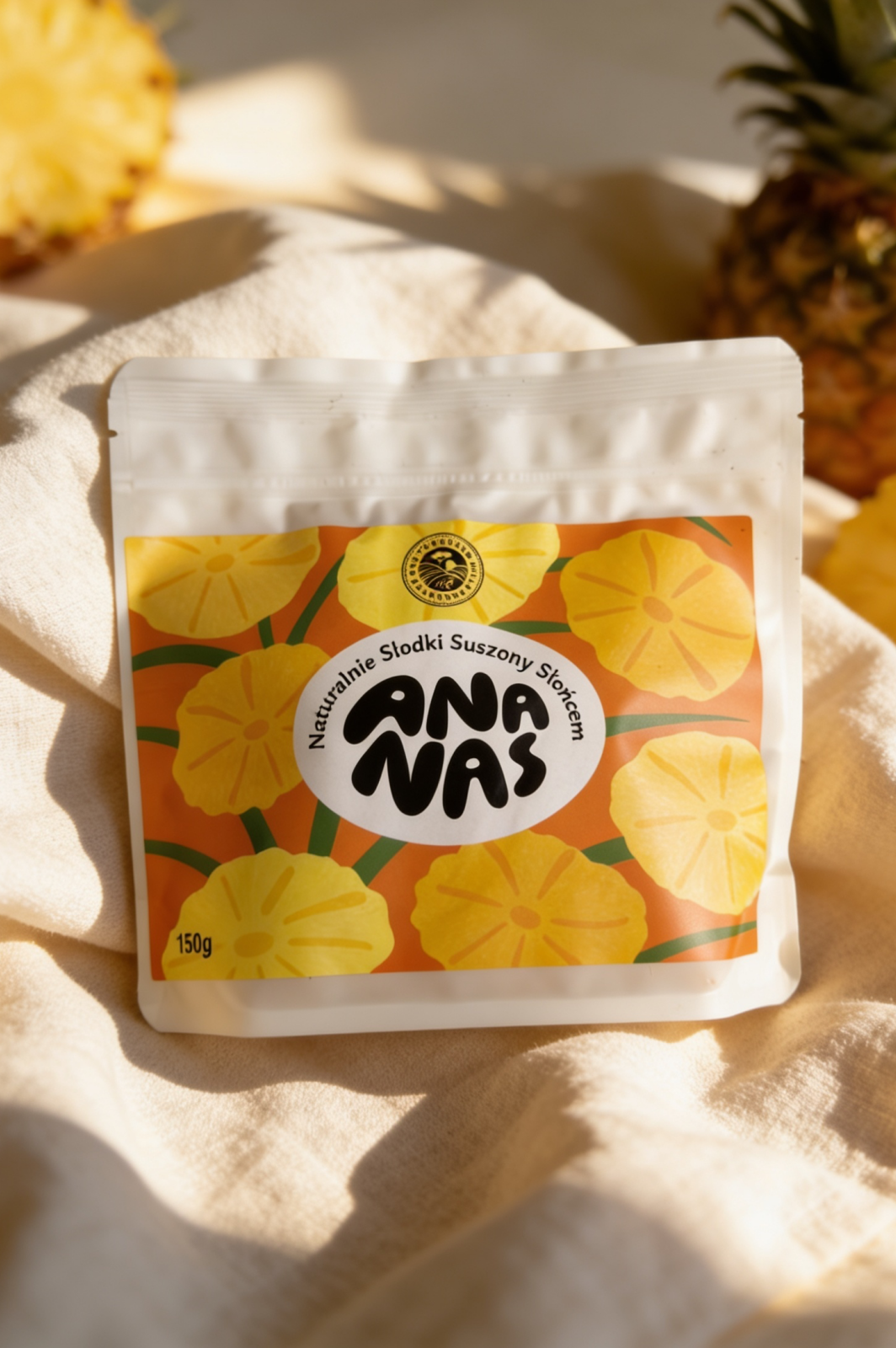 Suszony ananas z rwandyjskiej plantacji krążki 150g