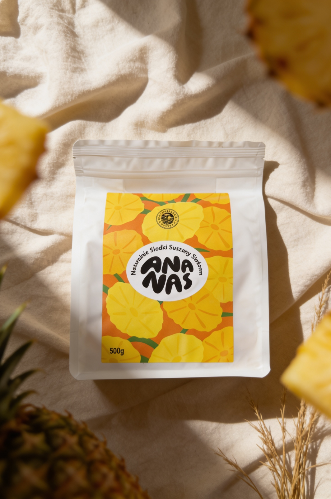 Suszony ananas z rwandyjskiej plantacji krążki 500g