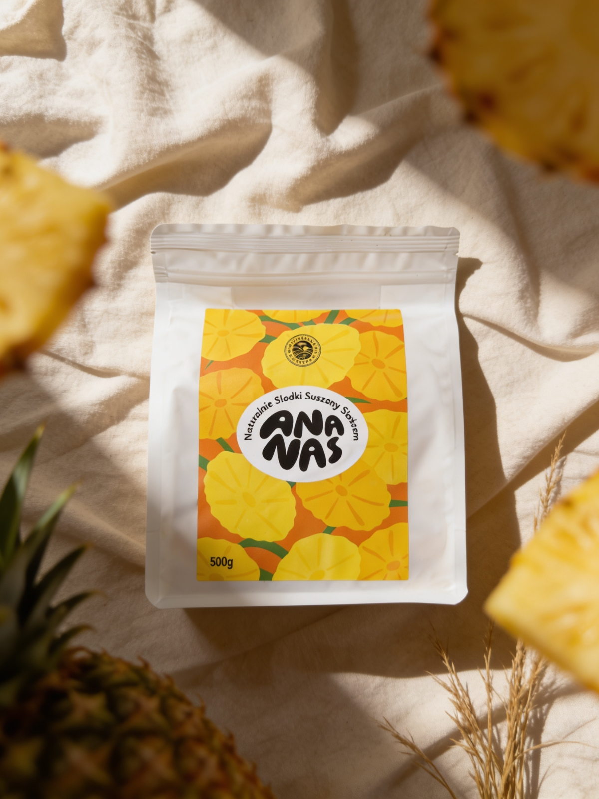 Suszony ananas z rwandyjskiej plantacji krążki 500g