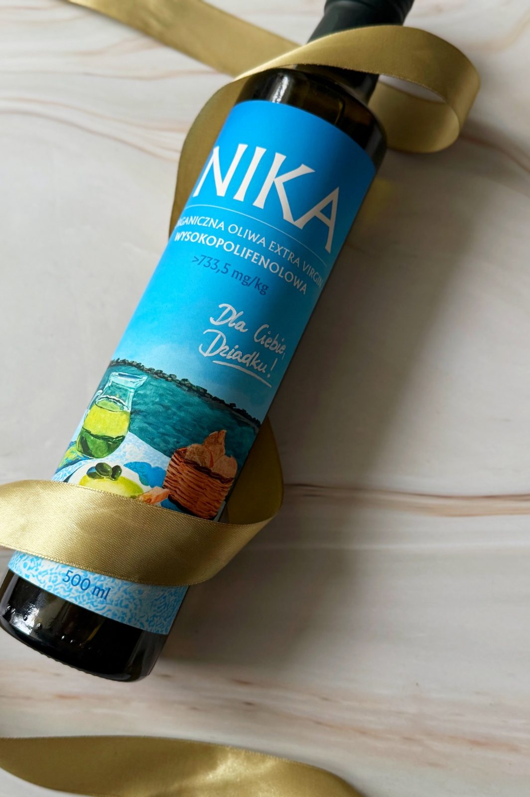 Personalizowana Wysokopolifenolowa Oliwa NIKA | Dzień Babci i Dziadka